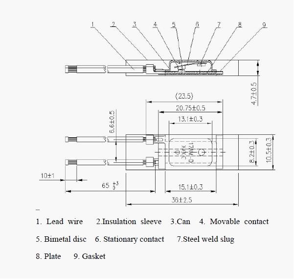250V 8A thermischer Schutz/Thermal Wechselstroms 17AM-D schnitten Schalter für das Beleuchten heraus